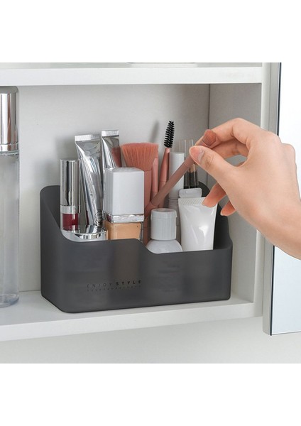 HADC19A40-B1 Stili Plastic Makeup Organizer Bathroom Storage Box Cosmetic Organiser Desktop Make Up Jewelry Sundries Container (Yurt Dışından) indirimleri