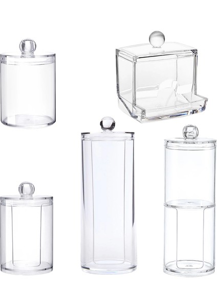 Tip 2 Stili Akrilik Makyaj Organizatör Pamuklu Çubukla Konteyner Kozmetik Makyaj Pamuklu Pad Organizatör Mücevher Saklama Kutusu Ruj Organizatör (Yurt Dışından) indirimleri