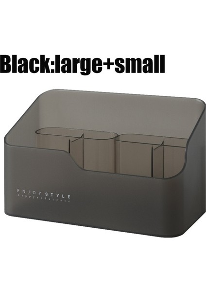 Large-Small Black Style Yeni Plastik Makyaj Saklama Kutusu Banyo Kozmetik Organizatör Masaüstü Makyaj Takı Saklama Kutusu Çeşitli Eşyalar Masa Dolabı Konteyner (Yurt Dışından)