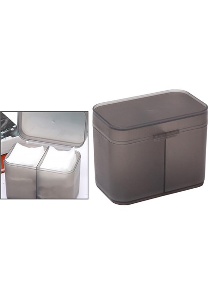 Gri Tarzı Şeffaf Plastik Organizatör Tutucu Pamuklu Çubukla Tırnak Havluları Makyaj Pedleri Çok Amaçlı Saklama Kutusumakyaj Organizatör Nail Art Araçları Durumda (Yurt Dışından)