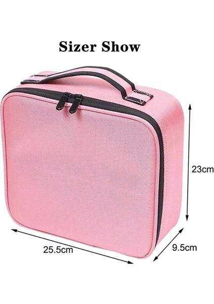Siyah Stil Kadınlar Su Geçirmez Kozmetik Saklama Kutusu Taşınabilir Makyaj Çantası Tırnak Aracı Makyaj Organizatör Fırça Organizatör Kozmetik Güzellik Çantası (Yurt Dışından) fırsatları