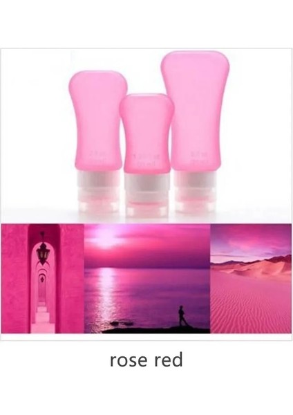 Gül Kırmızı Tarzı 89ML Seyahat Aksesuarları Kozmetik Konteyner 1 Adet ml Sabunluk Şampuan Şişesi Taşınabilir Çok Renkli Silikon (Yurt Dışından)