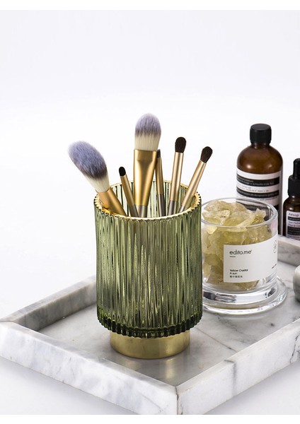 Ordu Yeşili Tarzı M Beden Nordic Home Dressing Table Decoration Makeup Storage Box Organizer Cosmetic Containers Glass Pen Holder Caja De Cosmeticos (Yurt Dışından) fiyatları