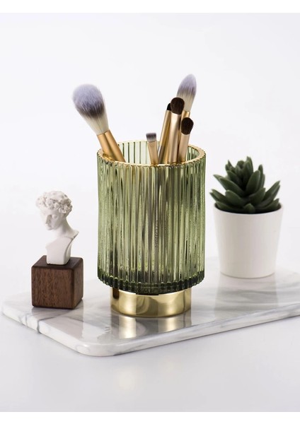 Ordu Yeşili Tarzı M Beden Nordic Home Dressing Table Decoration Makeup Storage Box Organizer Cosmetic Containers Glass Pen Holder Caja De Cosmeticos (Yurt Dışından) modelleri
