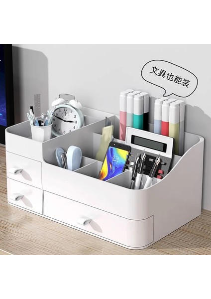 No.10 Tarzı Çekmece Makyaj Organizatör Kozmetik Depolama Makyaj Cilt Bakımı Organizatör Tuvalet Masası Büyük Kapasiteli Ruj Güzellik Kutusu (Yurt Dışından) indirimleri