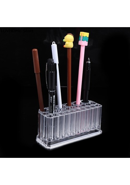 Akrilik Delikler Kozmetik Saklama Kutusu Ruj Fırçaları Tutucu Ekran Raf Ev Masa Şeffaf Makyaj Saklama Organizatör Kutusu (Yurt Dışından)