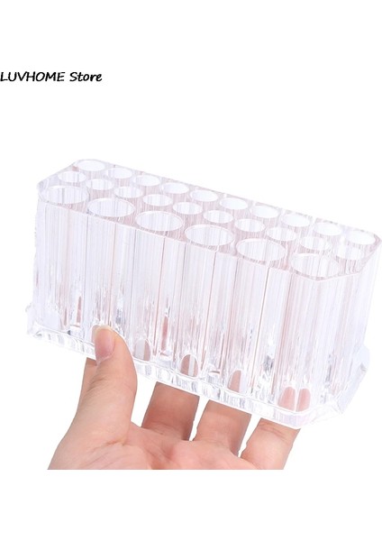 Akrilik Delikler Kozmetik Saklama Kutusu Ruj Fırçaları Tutucu Ekran Raf Ev Masa Şeffaf Makyaj Saklama Organizatör Kutusu (Yurt Dışından) fiyatları