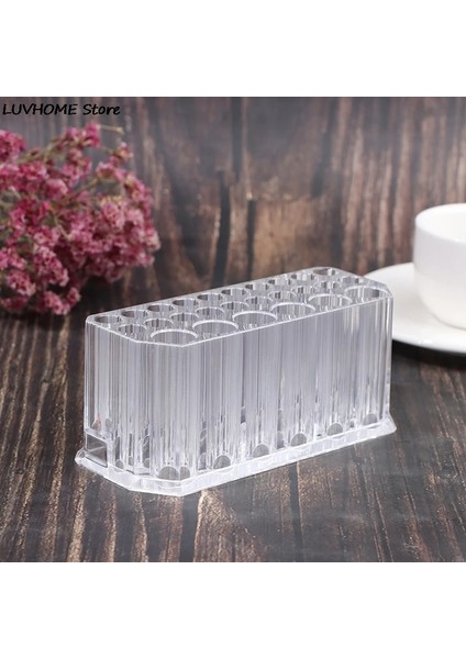 Akrilik Delikler Kozmetik Saklama Kutusu Ruj Fırçaları Tutucu Ekran Raf Ev Masa Şeffaf Makyaj Saklama Organizatör Kutusu (Yurt Dışından) fırsatları