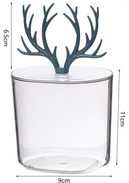 Mavi Stil Makeup Cotton Pad Organizer Bathroom Storage Box For Cotton Swabs Cosmetics Jewelry Makeup Remover Pad Container With Bamboo Lid (Yurt Dışından)