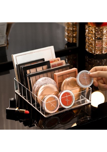 BA503 Stili 7 Izgaralar Şeffaf Akrilik Göz Farı Makyaj Organizatör Çekmece Organizasyon Bölücü Makyaj Saklama Kutusu Yuvası Temizle Kozmetik Kılıfları (Yurt Dışından) indirimleri