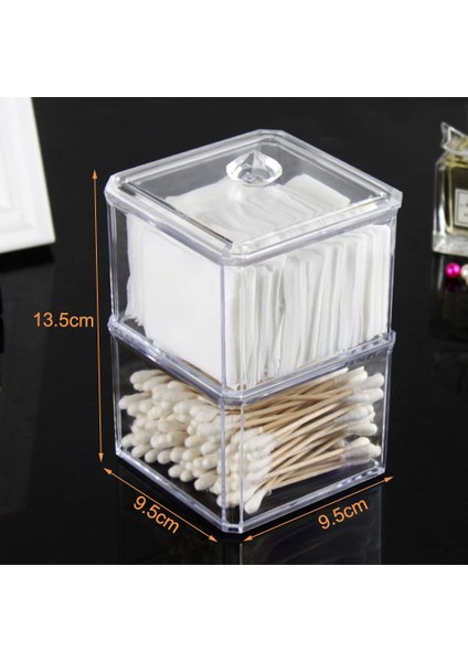 Yeni-6 Stili Makeup Cotton Pad Organizer Storage Box For Cotton Swabs Rod Cosmetics Jewelry Bathroom Qtip Container With Bamboo Lid (Yurt Dışından)