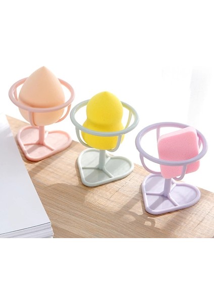 Rastgele Renk Stili 5.8x5.5cm Makyaj Sünger Kabak Tozu Puf Raf Organizasyon Yumurta Tozu Puf Braketi Kutusu Kurutma Organizatör Raf Tutucu Aracı Ev Depolama (Yurt Dışından) fırsatları