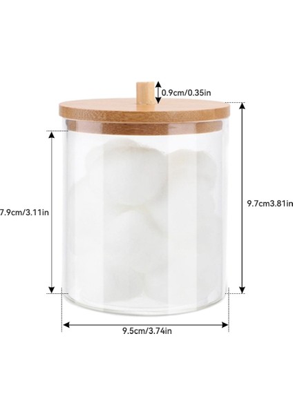 No.6 Tarzı 1 Adet Makyaj Organizatör Saklama Kutusu Banyo Aksesuarları Pamuklu Çubukla Pamuklu Ped Takı Yuvarlak Şeffaf Plastik Saklama Kabı (Yurt Dışından)