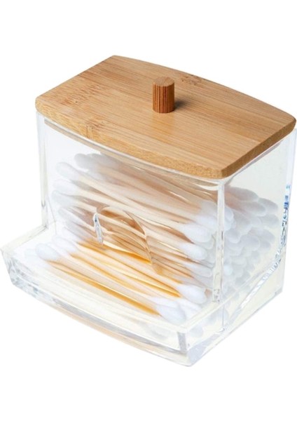 No.14 Tarzı 1 Adet Makyaj Organizatör Saklama Kutusu Banyo Aksesuarları Pamuklu Çubukla Pamuklu Ped Takı Yuvarlak Şeffaf Plastik Saklama Kabı (Yurt Dışından)
