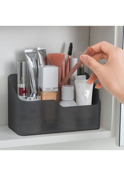 2 Adet D Tarzı Plastic Makeup Storage Box Bathroom Cosmetic Organizer Desktop Make Up Jewelry Storage Case Sundries Table Cabinet Container (Yurt Dışından) modelleri
