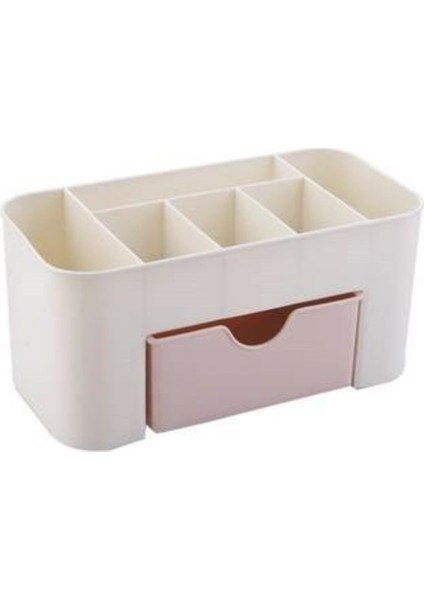 No.2 Tarzı Multi-Function Desktop Cosmetic Organizer Case With Small Plain Color Drawermakeup Box Jewelry Box Storage Desk Storage Plastic (Yurt Dışından) fırsatları