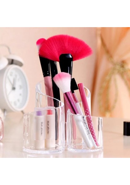 Şeffaf Stil Makeup Brush Storage Box Cosmetic Organizer Lipstick Display Stand Transparent Storage Box Bathroom Desktop Home Fg (Yurt Dışından) modelleri