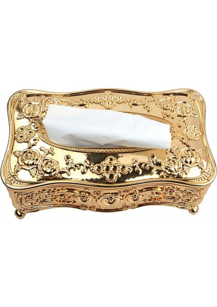 Altın Tarzı Retro Vintage Stil Doku Kutusu Akrilik Peçete Kağıt Kapak Tutacağı (Yurt Dışından)