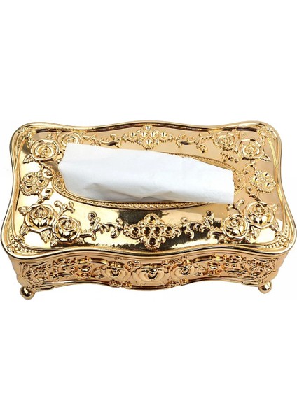 Altın Tarzı Retro Vintage Stil Doku Kutusu Akrilik Peçete Kağıt Kapak Tutacağı (Yurt Dışından) fiyatları