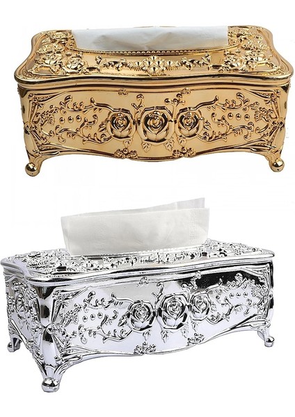 Altın Tarzı Retro Vintage Stil Doku Kutusu Akrilik Peçete Kağıt Kapak Tutacağı (Yurt Dışından) fırsatları