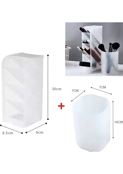 Menekşe Tarzı Plastic Makeup Bathroom Storage Box Cosmetic Organizer Desktop Make Up Jewelry Storage Case Sundries Table Container Organizer (Yurt Dışından)
