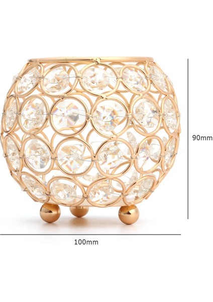 B Tarzı Lüks Metal Kristal Makyaj Tüpü Organizatör Güzellik Araçları Depolama Makyaj Fırçası Kalemlik Masaüstü Dekoratif Süsler (Yurt Dışından)