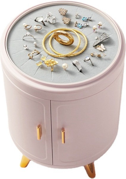 No.2 Tarzı Desktop Jewelry Storage Box Rotary Earrings Ring Display Stand Bracelet Necklace Organizer Holder Necklace Shelf (Yurt Dışından) indirimleri