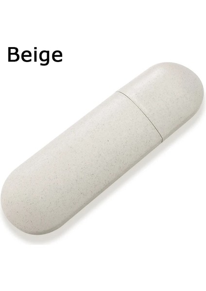 Bej Tarzı Seyahat Taşınabilir Diş Fırçası Diş Macunu Tutucu Saklama Kutusu Kutusu Organizatör Ev Depolama Bardak Açık Tutucu Banyo Aksesuarı (Yurt Dışından)