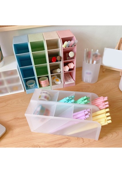 No.2 Tarzı 1 Adet Büyük Kapasiteli Masaüstü Organizatör Kalemlik Makyaj Saklama Kutusu Okul Ofis Kırtasiye Organizatör Plastik Depolama Organizatörleri (Yurt Dışından) fiyatları