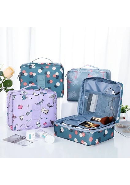 Gül Tarzı 2020 New Women Cosmetic Bag Girls Make Up Organizer Cases Makeup Toiletry Kit Storage Travel Necessity Beauty Vanity Wash Pouch (Yurt Dışından)