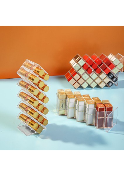 ST-134 10 Izgara Stili 28 Izgaralar Şeffaf Ruj Saklama Kutusu Akrilik Makyaj Organizatör Kozmetik Raf Masaüstü Tuvalet Masası Banyo Kullanımı (Yurt Dışından) fiyatları