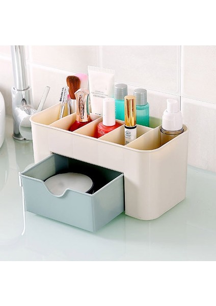 MAVI-22X10X10.3CM Stili Pearl Clear Acrylic Makeup Brush Holder Transparent Makeup Brush Storage Box Lipstick Storage Container Pencil Clear Bucket (Yurt Dışından)