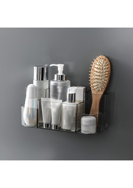 Yeşil Stil Şeffaf Kozmetik Saklama Kutusu Duvara Monte Makyaj Organizatör Masaüstü Duvar Güzellik Makyaj Konteyner Banyo Organizatör (Yurt Dışından) modelleri