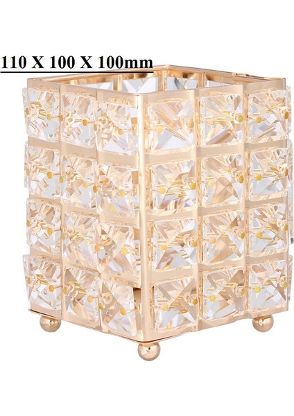 No.2 Tarzı Lüks Metal Kristal Makyaj Tüpü Organizatör Güzellik Araçları Depolama Makyaj Fırçası Kalemlik Masaüstü Dekoratif Süsler (Yurt Dışından)