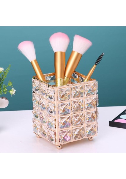 No.2 Tarzı Lüks Metal Kristal Makyaj Tüpü Organizatör Güzellik Araçları Depolama Makyaj Fırçası Kalemlik Masaüstü Dekoratif Süsler (Yurt Dışından) modelleri