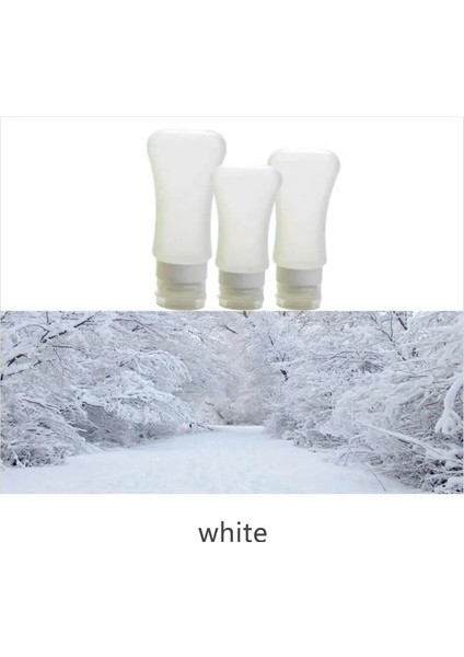 Beyaz Stil 37ML Seyahat Aksesuarları Kozmetik Konteyner 1 Adet ml Sabunluk Şampuan Şişesi Taşınabilir Çok Renkli Silikon (Yurt Dışından)