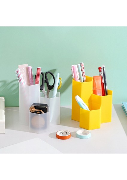 Bir Stil Büyük Kapasiteli Masa Kalemlik Kalem Makyaj Saklama Kutusu Masaüstü Organizatör Standı Durumda Okul Ofis Kırtasiye Masa Organizatör (Yurt Dışından) fırsatları