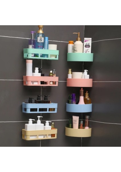 No.3 Tarzı Banyo Rafı Duvara Monte Basit Plastik Duş Odası Banyo Depolama Rafı Ev Mutfak Depolama Rafı Raf Rafları Dayanıklı (Yurt Dışından) fiyatları