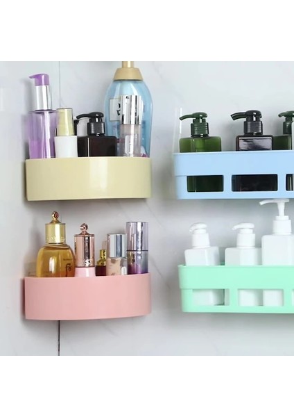 No.4 Tarzı Banyo Rafı Duvara Monte Basit Plastik Duş Odası Banyo Depolama Rafı Ev Mutfak Depolama Rafı Raf Rafları Dayanıklı (Yurt Dışından) indirimleri