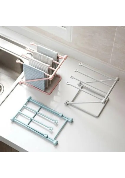 Pembe Tarzı Yeni Ürün Katlanır Dikey Havluluk Su Bardaklık Banyo Havlusu Depolama Mutfak Bulaşık Bezi Bez Askılık (Yurt Dışından)