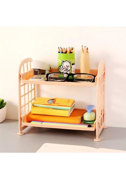 Iskandinav Yeşili Stili 21.5X14X20CM Çift Katmanlı Içi Boş Raf Plastik Kozmetik Masaüstü Fg Banyo Aksesuarları Organizatör Depolama Rafı 2 Katmanlı Raf Tutucu (Yurt Dışından) indirimleri