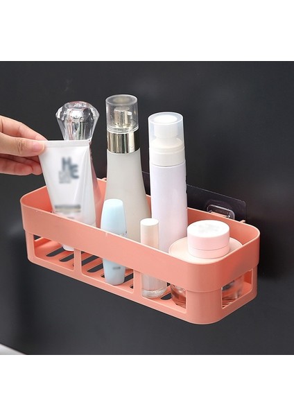 Açık Yeşil Tarzı Plastik Banyo Raf Organizatör Punch Ücretsiz Duş Depolama Raf Raflar Duvara Monte Matkap Yok Tuvalet Şampuan Tutucu Aksesuarları (Yurt Dışından) fırsatları