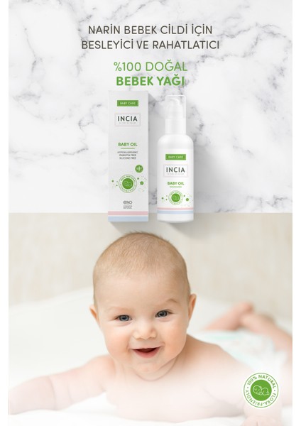 %100 Doğal Bebek Yağı Organik Jojoba Bakım Masaj Yağı Parafinsiz Bitkisel Vegan 110 ml