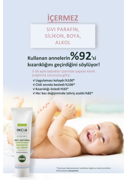 %100 Doğal Pişik Önleyici Jel Krem Organik Yalancı İğde Bakım Kremi Bitkisel 60 ml