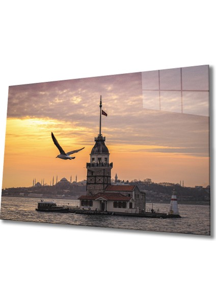 Kız Kulesi Cam Tablo 36 x 23-Mıyrem