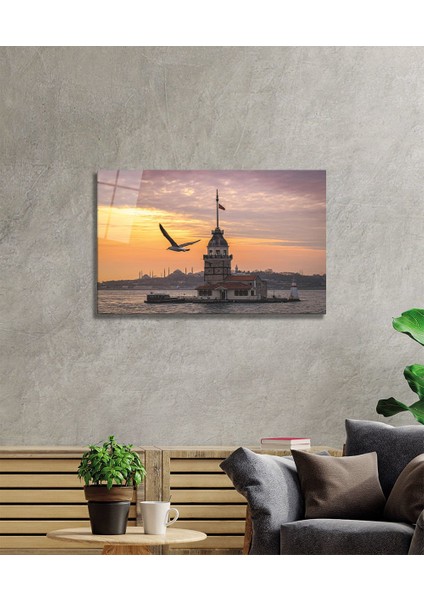 Kız Kulesi Cam Tablo 36 x 23-Mıyrem fiyatları