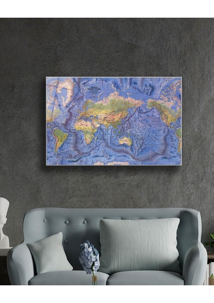 Dünya Haritası Tablo 36 x 23-Mıyrem fiyatları