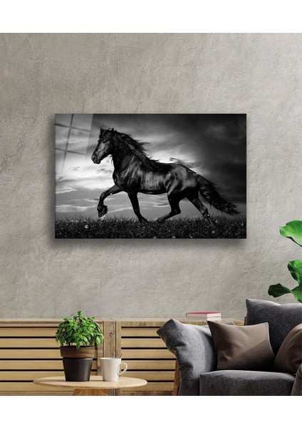 At Hayvan Cam Tablo 36 x 23-Mıyrem fiyatları