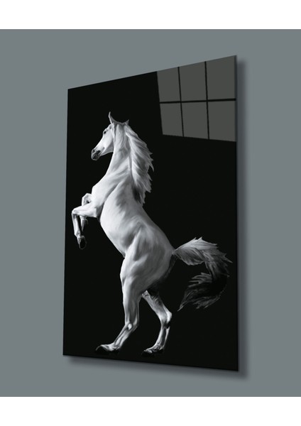 At Hayvan Cam Tablo 36 x 23-Mıyrem