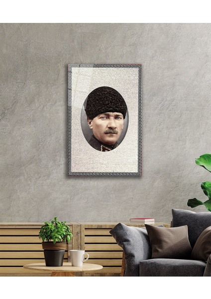 Çerçeveli Atatürk Cam Tablo 36 x 23-Mıyrem fiyatları